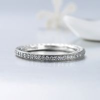 Vintage Style Simple Style Heart Shape Sterling Silver Plating Hollow Out Inlay Zircon Thai Silver Rings main image 4