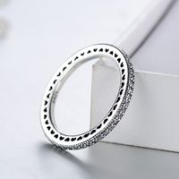 Vintage Style Simple Style Heart Shape Sterling Silver Plating Hollow Out Inlay Zircon Thai Silver Rings main image 2