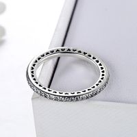 Vintage Style Simple Style Heart Shape Sterling Silver Plating Hollow Out Inlay Zircon Thai Silver Rings main image 3