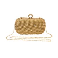 Gold Pvc Solid Color Oval Evening Bags main image 4