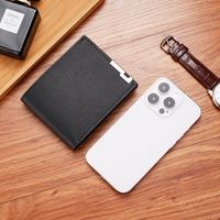 Men's Solid Color Pu Leather Open Card Holders main image 3