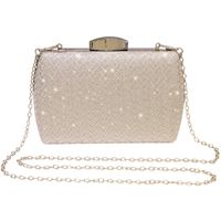 Silver Pvc Solid Color Square Clutch Evening Bag main image 2