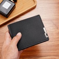 Men's Solid Color Pu Leather Open Card Holders main image 5
