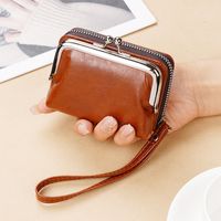 Women's Solid Color Pu Leather Buckle Coin Purses sku image 10
