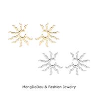 Casual Simple Style Sun Flower Alloy Plating Women's Ear Studs main image 1