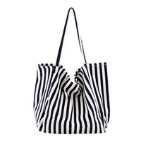 Women's Vintage Style Stripe Canvas Shopping Bags sku image 5