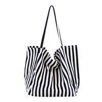 Women's Vintage Style Stripe Canvas Shopping Bags main image 3