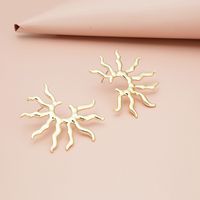 Casual Simple Style Sun Flower Alloy Plating Women's Ear Studs main image 3