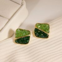 1 Pair Casual Vintage Style Square Plating Copper 18K Gold Plated Ear Studs main image 6