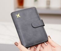 Unisex Solid Color Pu Leather Magnetic Buckle Card Holders sku image 3