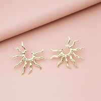 Casual Simple Style Sun Flower Alloy Plating Women's Ear Studs main image 2
