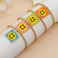 Sweet Smiley Face Seed Bead Golden Balls Wholesale Bracelets main image 6