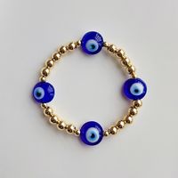 Modern Style Devil's Eye 18k Gold Plated Glass Copper Wholesale Bracelets sku image 1