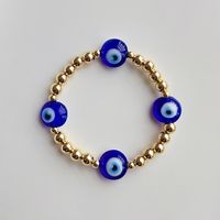 Modern Style Devil's Eye 18k Gold Plated Glass Copper Wholesale Bracelets main image 4