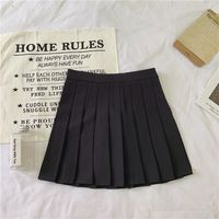 Summer Spring Autumn Casual Preppy Style Solid Color Chiffon Above Knee Skirts main image 8