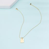 Casual Simple Style Letter Plating Stainless Steel Women'S Pendant Necklace main image 4