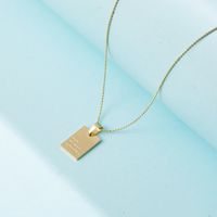 Casual Simple Style Letter Plating Stainless Steel Women'S Pendant Necklace main image 8