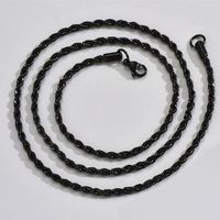 Hip-hop Punk Solid Color Stainless Steel Men's Necklace main image 4