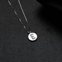 Simple Style Letter Sterling Silver Inlay Zircon Pendant Necklace sku image 5