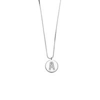 Style Simple Lettre Argent Sterling Incruster Zircon Pendentif main image 3