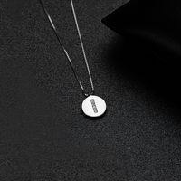 Simple Style Letter Sterling Silver Inlay Zircon Pendant Necklace sku image 9
