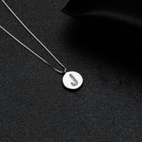 Simple Style Letter Sterling Silver Inlay Zircon Pendant Necklace sku image 10