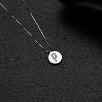 Simple Style Letter Sterling Silver Inlay Zircon Pendant Necklace sku image 16
