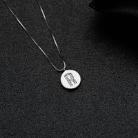 Simple Style Letter Sterling Silver Inlay Zircon Pendant Necklace sku image 18