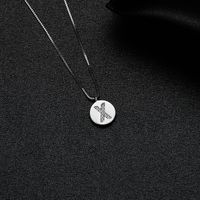 Style Simple Lettre Argent Sterling Incruster Zircon Pendentif sku image 24