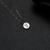 Simple Style Letter Sterling Silver Inlay Zircon Pendant Necklace sku image 22
