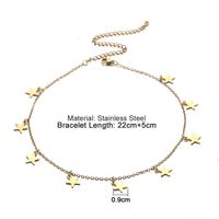 Simple Style Star Stainless Steel Women's Anklet main image 5