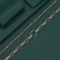 Sweet Simple Style Circle Alloy Layered Plating Women's Layered Necklaces main image 3