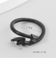 Einfacher Stil Toller Stil Flügel Legierung Unisex Offener Ring main image 3