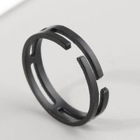 Simple Style Solid Color Alloy Unisex Open Ring sku image 1