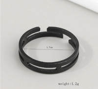 Simple Style Solid Color Alloy Unisex Open Ring main image 3