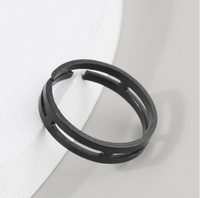 Simple Style Solid Color Alloy Unisex Open Ring main image 2
