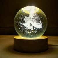 Creative Carving Luminous Crystal Ball Table Decorative Small Night Lamp sku image 31