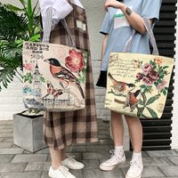 Women's Ethnic Style Butterfly Canvas Shopping Bags main image 4