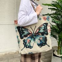 Women's Ethnic Style Butterfly Canvas Shopping Bags sku image 8