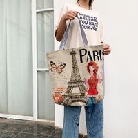 Women's Ethnic Style Butterfly Canvas Shopping Bags sku image 9