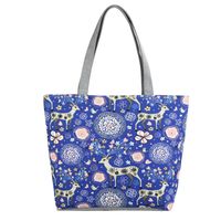 Women's Classic Style Flower Canvas Shopping Bags sku image 7