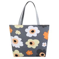 Women's Classic Style Flower Canvas Shopping Bags sku image 5