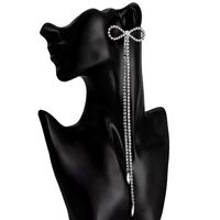 Glam Bow Knot Alloy Inlay Rhinestones Women's Drop Earrings main image 3