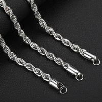 Simple Style Twist Stainless Steel Plating Men'S Necklace main image 5