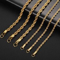 Simple Style Twist Stainless Steel Plating Men'S Necklace main image 4