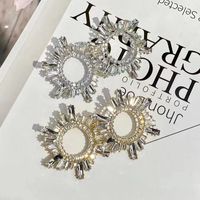 Shiny Geometric Alloy Inlay Rhinestones Glass Women's Drop Earrings main image 4