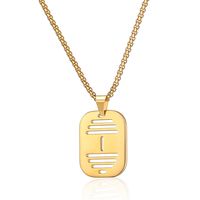 Hip-Hop Dumbbell 304 Stainless Steel Plating Hollow Out 18K Gold Plated Unisex Pendant Necklace main image 5