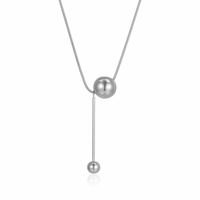 Classic Style Ball Titanium Steel Plating Necklace main image 4