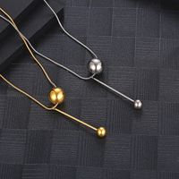 Classic Style Ball Titanium Steel Plating Necklace main image 1