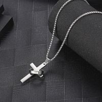 Hip-Hop Simple Style Cross Circle 304 Stainless Steel Polishing 18K Gold Plated Unisex Sweater Chain main image 3